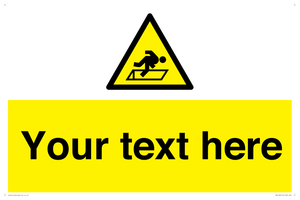 Custom Warning Hatch Sign